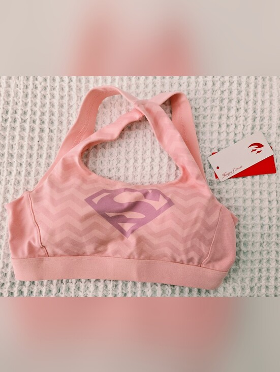Revolve/ Happy Fitness Tops - NWT: Supergirl 🦸♀️Pink💕 Crop Top or Sports Bra; RevolveXHappy Fitness Size L